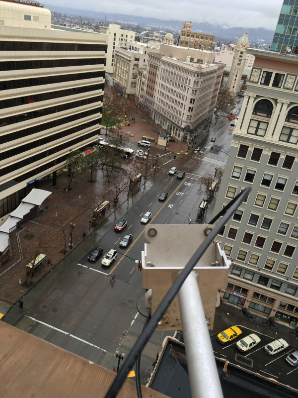 Aiming towards Oscar Grant Plaza